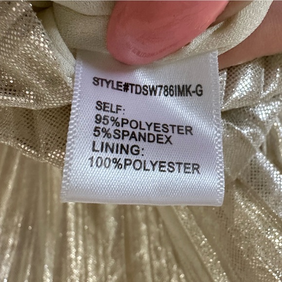 Anthropologie 4SI3NNA metallic pleated spaghetti strap in Silver - Size S NWT - Picture 6 of 6